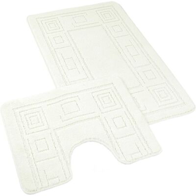 Kvalitex Koupelnová a WC předložka 60 × 100, 50 × 60 cm ornament smetanová Kvalitex Koupelnová a WC předložka 60 × 100, 50 × 60 cm ornament smetanová