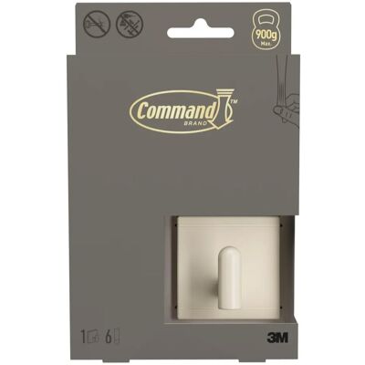3M Command™ Decor malý kovový háček DCR01BE-EU, světle béžový, 1 háček + 6 pásků 3M Command™ Decor malý kovový háček DCR01BE-EU, světle béžový, 1 háček + 6 pásků