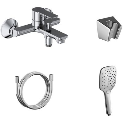 Ravak SL 022.00CR.+S Vanová nástěnná baterie se sprchovým setem, chrom Ravak SL 022.00CR.+S Vanová nástěnná baterie se sprchovým setem, chrom