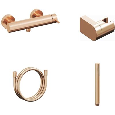 Ravak ES 032.60RGB.+S Sprchová nástěnná baterie se sprchovým setem, Rose Gold Brushed Ravak ES 032.60RGB.+S Sprchová nástěnná baterie se sprchovým setem, Rose Gold Brushed