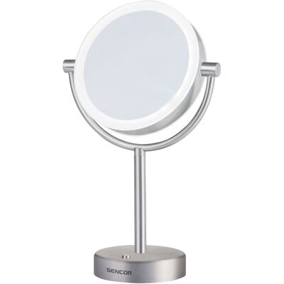 Kosmetické zrcátko Sencor s LED osvětlením - 18cm - Dvojitá strana Kosmetické zrcátko Sencor s LED osvětlením - 18cm - Dvojitá strana