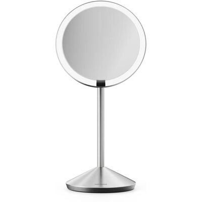 Simplehuman skládací kosmetické zrcátko se senzorem a osvětlením, 10× zvětšení, nerez ocel Simplehuman skládací kosmetické zrcátko se senzorem a osvětlením, 10× zvětšení, nerez ocel