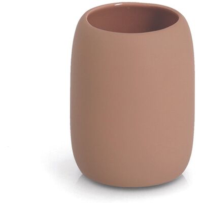 ZELLER Kelímek na kartáčky keramický barva moka 8,4 × 10,8 cm ZELLER Kelímek na kartáčky keramický barva moka 8,4 × 10,8 cm
