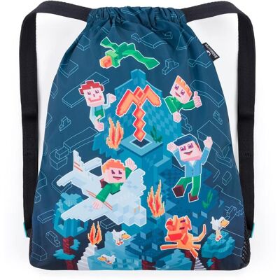 BAGMASTER LUMI 24 E školní sáček na přezůvky / tělocvik – kostičková říše BAGMASTER LUMI 24 E školní sáček na přezůvky / tělocvik – kostičková říše