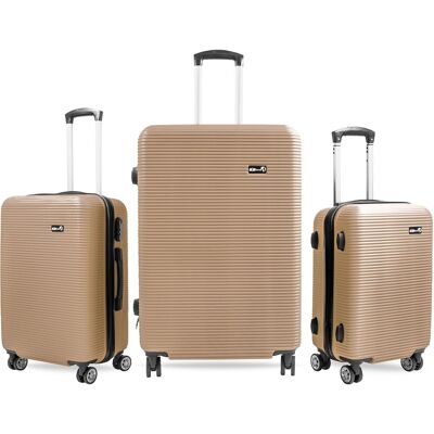 Aga Travel Sada cestovních kufrů MR4651 Zlatá Aga Travel Sada cestovních kufrů MR4651 Zlatá