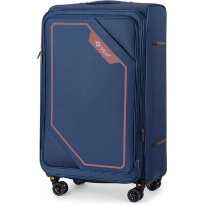 Solier Softflex 2240 střední měkký kufr M 23“ navy/hnědý Solier Softflex 2240 střední měkký kufr M 23“ navy/hnědý