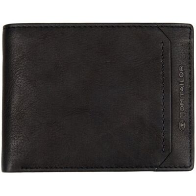 Tom Tailor Sam horizontal wallet, black Tom Tailor Sam horizontal wallet, black