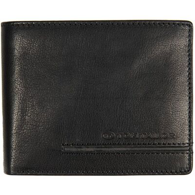 Tom Tailor Devon horizontal wallet, black Tom Tailor Devon horizontal wallet, black