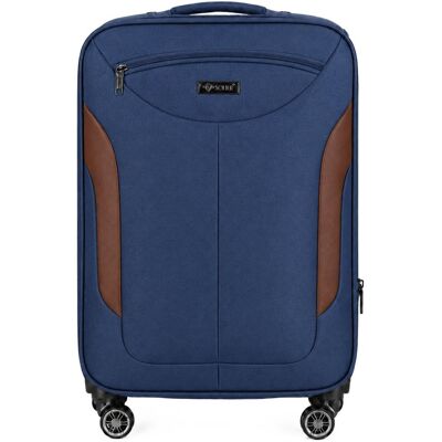 Solier Kabinový kufr 25 l, tmavě modro-hnědý Solier Kabinový kufr 25 l, tmavě modro-hnědý