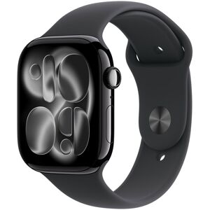 Apple Watch Series 11 42mm Klavírně černý hliník s černým sportovním řemínkem - M/L Apple Watch Series 11 42mm Klavírně černý hliník s černým sportovním řemínkem - M/L