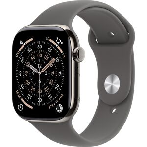 Apple Watch Series 11 Cellular 46mm Přírodní titan se skálově šedým sportovním řemínkem - S/M Apple Watch Series 11 Cellular 46mm Přírodní titan se skálově šedým sportovním řemínkem - S/M