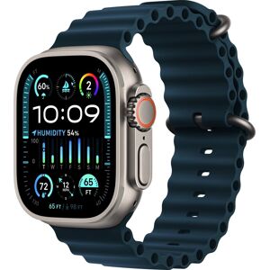 Apple Watch Ultra 2 49mm titanové pouzdro s modrým oceánským řemínkem Apple Watch Ultra 2 49mm titanové pouzdro s modrým oceánským řemínkem