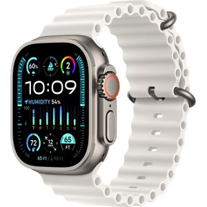 Apple Watch Ultra 2 49mm titanové pouzdro s bílým oceánským řemínkem Apple Watch Ultra 2 49mm titanové pouzdro s bílým oceánským řemínkem