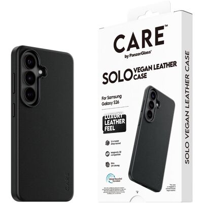 PanzerGlass CARE kryt Samsung Galaxy S26 SOLO Qi černá veganská kůže PanzerGlass CARE kryt Samsung Galaxy S26 SOLO Qi černá veganská kůže