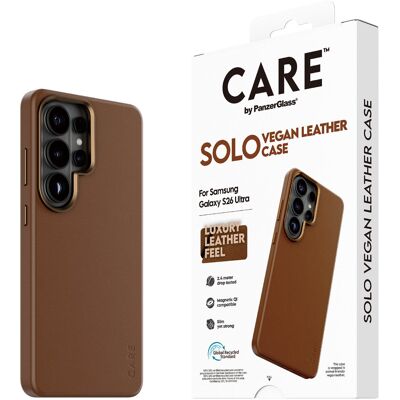 PanzerGlass CARE kryt Samsung Galaxy S26 Ultra SOLO Qi hnědá veganská kůže PanzerGlass CARE kryt Samsung Galaxy S26 Ultra SOLO Qi hnědá veganská kůže