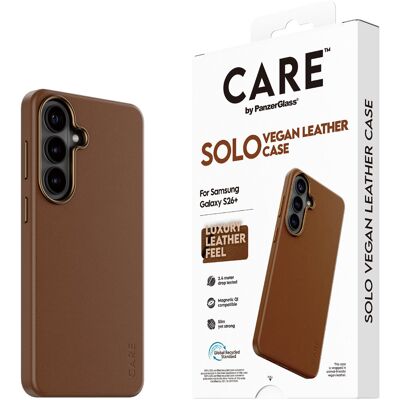PanzerGlass CARE kryt Samsung Galaxy S26+ SOLO Qi hnědá veganská kůže PanzerGlass CARE kryt Samsung Galaxy S26+ SOLO Qi hnědá veganská kůže