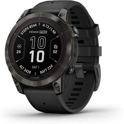 Garmin Fenix 7 Pro Sapphire Solar, Carbon Gray DLC Titanium/Black Band Garmin Fenix 7 Pro Sapphire Solar, Carbon Gray DLC Titanium/Black Band