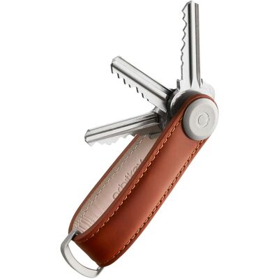 ORBITKEY Key Organizer Leather 2.0 - Cognac & Tan Stitching ORBITKEY Key Organizer Leather 2.0 - Cognac & Tan Stitching