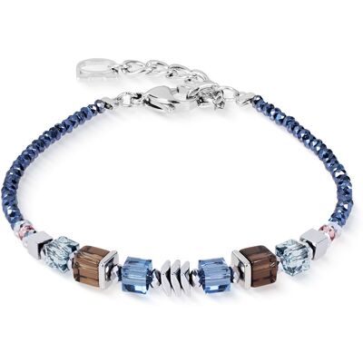 COEUR DE LION Wave Cube Flow Silver-Blue 3044/30-0712 COEUR DE LION Wave Cube Flow Silver-Blue 3044/30-0712