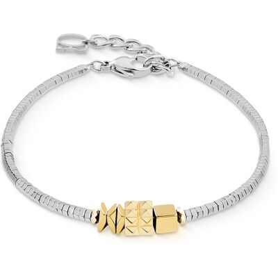 Coeur de Lion Dámský náramek Cube Trio Facets gold-silver 2040/30-1716 Coeur de Lion Dámský náramek Cube Trio Facets gold-silver 2040/30-1716