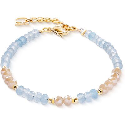 Coeur de Lion Dámský náramek Rhythm Jade Sky gold 2043/30-0738 Coeur de Lion Dámský náramek Rhythm Jade Sky gold 2043/30-0738
