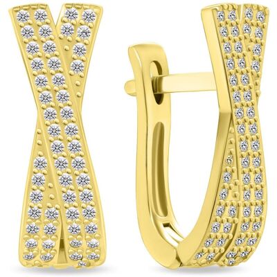Brilio Silver Třpytivé pozlacené náušnice PE066Y (Ag 925/1000, 2,77 g) Brilio Silver Třpytivé pozlacené náušnice PE066Y (Ag 925/1000, 2,77 g)