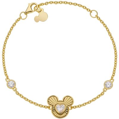 Disney Mickey Mouse stříbrný pozlacený BS00073YZWL-55.CS - dětský náramek Disney Mickey Mouse stříbrný pozlacený BS00073YZWL-55.CS - dětský náramek
