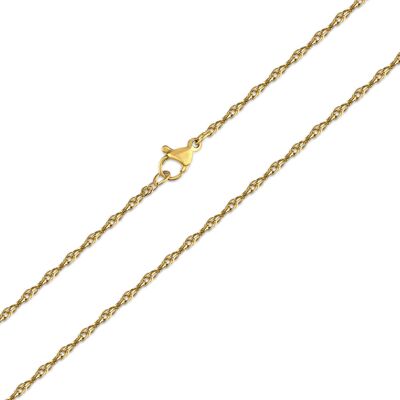 Meucci Proplétaný řetízek 45/0,2 cm GOLD Meucci Proplétaný řetízek 45/0,2 cm GOLD
