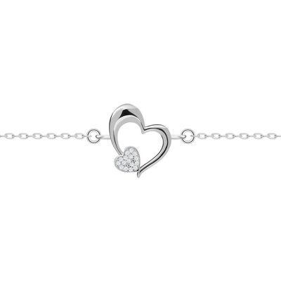 Preciosa Stříbrný náramek Tender Heart, srdce s kubickou zirkonií Preciosa Preciosa Stříbrný náramek Tender Heart, srdce s kubickou zirkonií Preciosa