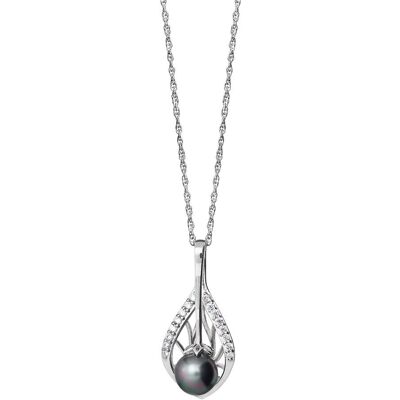 Preciosa Stříbrný přívěsek s řetízkem Touch of Luxury s černou říční perlou Preciosa Preciosa Stříbrný přívěsek s řetízkem Touch of Luxury s černou říční perlou Preciosa