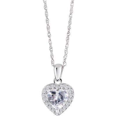 Preciosa Stříbrný přívěsek s řetízkem Velvet Heart, srdce s kubickou zirkonií Preciosa, bílý Preciosa Stříbrný přívěsek s řetízkem Velvet Heart, srdce s kubickou zirkonií Preciosa, bílý