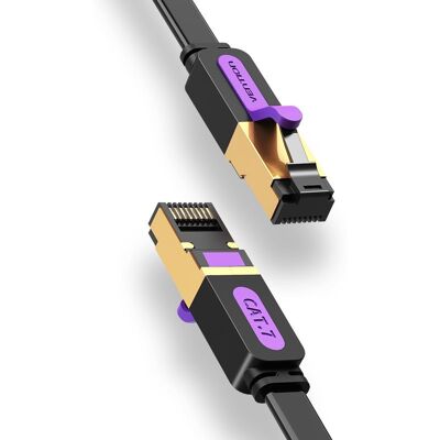 Vention Flat Cat.7 Patch Cable 20m Black Vention Flat Cat.7 Patch Cable 20m Black