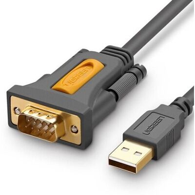 UGREEN USB 2.0 to RS-232 COM Port DB9 (M) Adapter Cable Black 1.5m UGREEN USB 2.0 to RS-232 COM Port DB9 (M) Adapter Cable Black 1.5m
