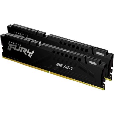 Kingston FURY 64GB KIT 5200MT/s DDR5 CL40 Beast Black (32Gbit) Kingston FURY 64GB KIT 5200MT/s DDR5 CL40 Beast Black (32Gbit)