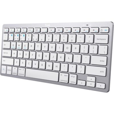 Trust BASICS Bluetooth Keyboard CZ/SK White-Silver - bílá/stříbrná Trust BASICS Bluetooth Keyboard CZ/SK White-Silver - bílá/stříbrná