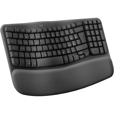 Logitech Wave Keys Wireless Ergonomic Keyboard Graphite - CZ/SK Logitech Wave Keys Wireless Ergonomic Keyboard Graphite - CZ/SK