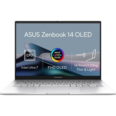 Asus Zenbook 14 UX3405CA-OLED237W Foggy Silver celokovový Asus Zenbook 14 UX3405CA-OLED237W Foggy Silver celokovový