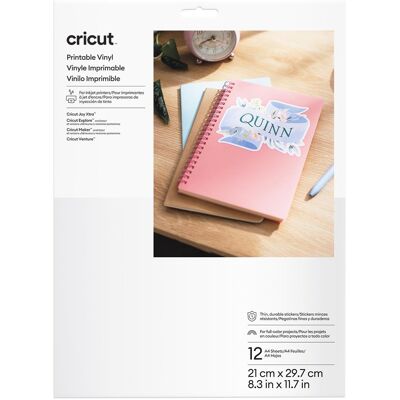 Cricut Printable Vinyl A4 - 12 sheets (White) Cricut Printable Vinyl A4 - 12 sheets (White)