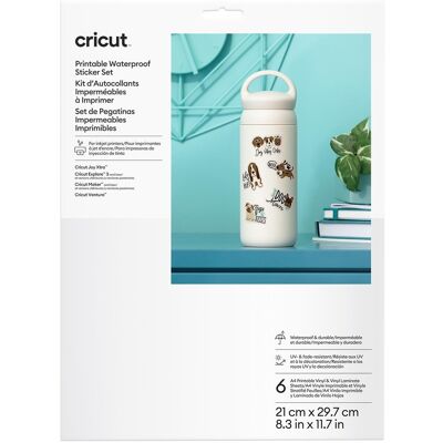 Cricut Sticker Set Waterproof A4 - 6 sheets (White) Cricut Sticker Set Waterproof A4 - 6 sheets (White)