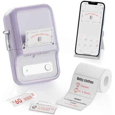 Niimbot B21 Pro, fialová + role štítků Niimbot B21 Pro, fialová + role štítků