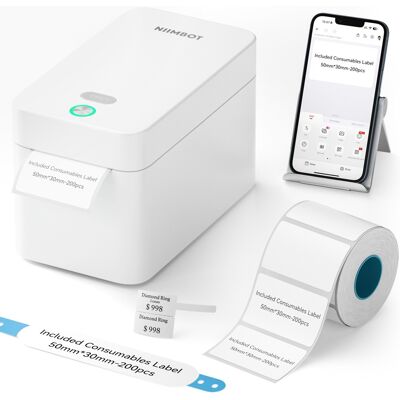 Niimbot K2, bílá + role štítků Niimbot K2, bílá + role štítků