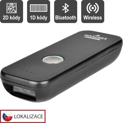 Virtuos CCD 2D čtečka HW-856A mini, bezdrátová, BT, USB-C, kapesní, černá Virtuos CCD 2D čtečka HW-856A mini, bezdrátová, BT, USB-C, kapesní, černá