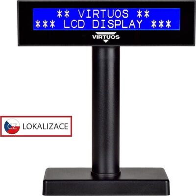 Virtuos LCD FL-2026MB 2x20 černý, serial (RS-232) Virtuos LCD FL-2026MB 2x20 černý, serial (RS-232)