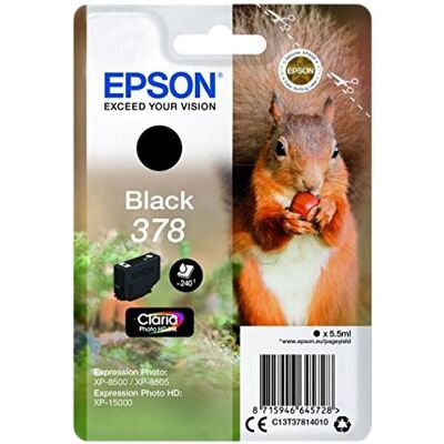 Epson - C13T37814010 - Černá - 5,5 ml - Inkoustová kazeta Epson - C13T37814010 - Černá - 5,5 ml - Inkoustová kazeta