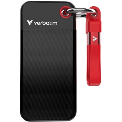 Verbatim Pocket SSD 512GB černá/červená Verbatim Pocket SSD 512GB černá/červená