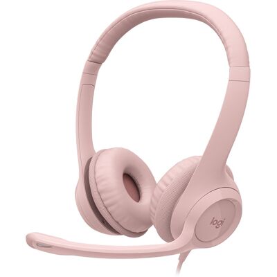 Logitech USB Headset H390, růžová Logitech USB Headset H390, růžová