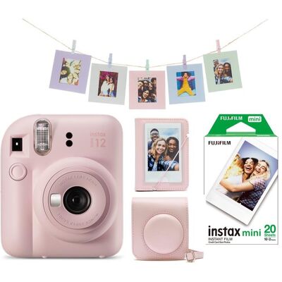 Fujifilm Instax Mini 12 Pink + Mini 12 ACC kit + 2x10 film Fujifilm Instax Mini 12 Pink + Mini 12 ACC kit + 2x10 film