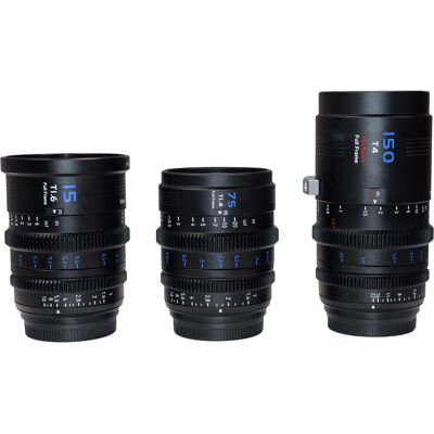 SIRUI Vision Prime 1 15/75/150mm Full Frame Cine Lens Kit Black (E/Z/RF/L Mount) SIRUI Vision Prime 1 15/75/150mm Full Frame Cine Lens Kit Black (E/Z/RF/L Mount)