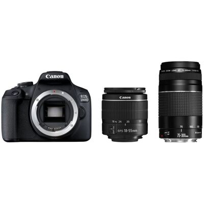 Canon EOS 2000D + EF-S 18-55 mm f/3,5-5,6 DC III + EF 75-300 mm f/4-5.6 III Canon EOS 2000D + EF-S 18-55 mm f/3,5-5,6 DC III + EF 75-300 mm f/4-5.6 III