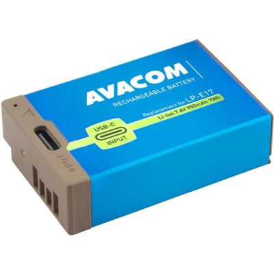 AVACOM Canon LP-E17 vstup USB-C Li-Ion AVACOM Canon LP-E17 vstup USB-C Li-Ion